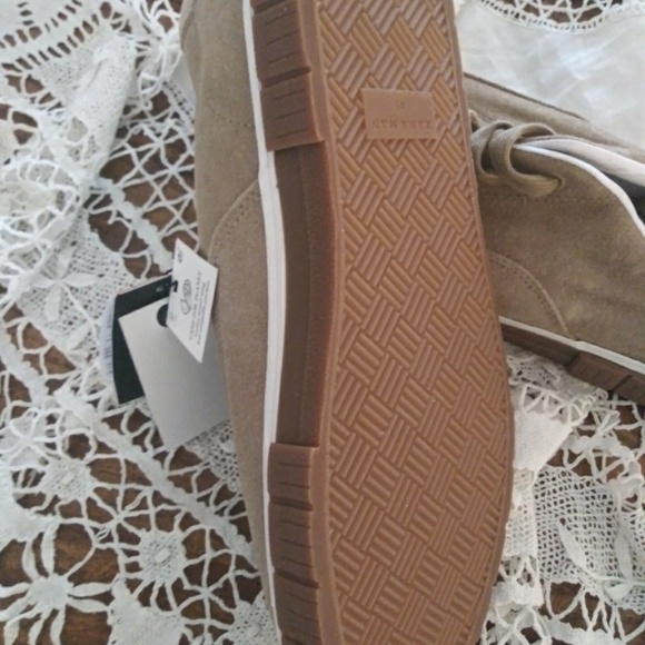 Zara Man beige leather plimsolls 5367/302 - Picture 4 of 5